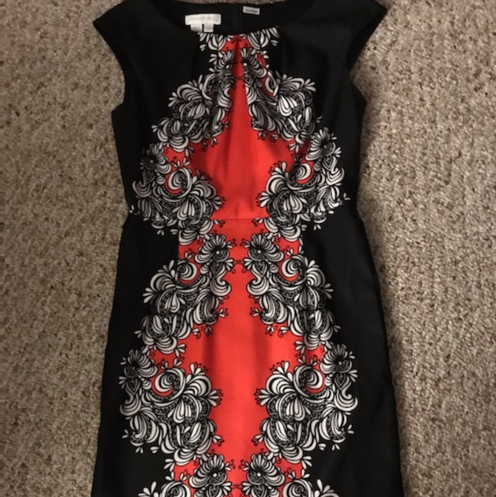 London Times cap sleeved dress